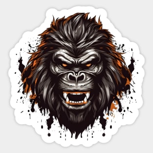 Angry Gorilla face Sticker